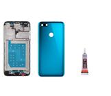 Aro Chassis Moto E6 Play + Tampa Traseira Azul e Cola