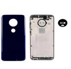 Aro Chassis Motorola Moto G7 Plus Azul Indigo + Tampa Vidro Traseira e Lente