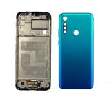 Aro Chassis Motorola Moto G8 Power Lite + Tampa Traseira Azul claro