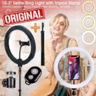 Aro de Luz Hing Light Grande Iluminador Led Blogueiro Makeup Selfie Suporte Celular Tripé 2 Metros Completo Profissional