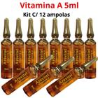 Arovitel Vitamina A 5ml -Kit Com 12 Ampolas P/ Pele E Cabelo