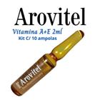 Arovitel Vitamina A+E 2 Ml Kit C/ 10 Ampolas - Fortalecimento Capilar