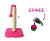 Arranhador Para Gato Poste Grande 50 Cm Altura Com Brinquedo Bolinha Pompom