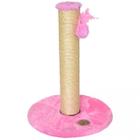 Arranhador Para Pets Gatos Grande Pelucia Marrom 40x40x53 cm São Pet Rosa