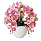 Arranjo Com 6 Orquídeas Toque Real Com Vaso- Eliza
