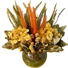 Arranjo Com Flores Desidratadas Cores Vibrantes + Vaso