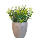 Arranjo Com Vaso Face Flores Artificial Verdinho Eucalipto