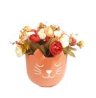Arranjo de Flores no Cachepot em Cimento Gatinho