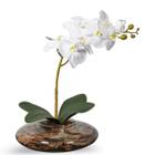Arranjo de Orquídea Artificial Branca Delicada vaso Ikebana