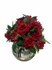 Arranjo de Rosas vermelhas c/vaso aquário espelhado