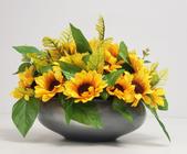 Arranjo Flores Girassóis Girassol Artificial Com Vaso