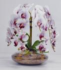 Arranjo Flores Orquídeas Artificial Toque Real Vaso Grande