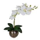 Arranjo Orquídea Silicone Artificial Toque Real 3D Vaso - Mommy Decor