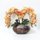Arranjo Orquídeas - Vaso Vidro 28x12cm - Flor Artificial