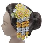 Arranjo para cabelo estilo japonês - kanzashi. modelo lírio