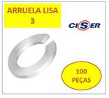 Arruela Lisa mm Inox 304 3 Polido 100 pçs