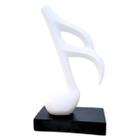 Artigo de Decoração Estatueta Nota Musical Semicolcheia Resina 28Cm BW49997-1 - Branco - Bras Continental