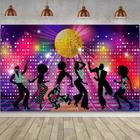 Artigos de festa Backdrop Disco Dance 70s 80s 90s Blulu