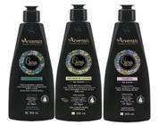 Arvensis kit shampoo + condicionador + ativador de cabelos crespos 300ml