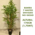 Árvore Artificial Bambu 7 Hastes 170cm Planta Permanente no Gesso