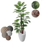 Arvore Coqueiro Anão Grande Planta Artificial com Vaso Decorativo