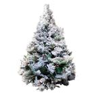 Árvore de Natal 2,10cm Pinheiro Nevado Luxo C/Pinhas e Cerejas 1146 Galhos.