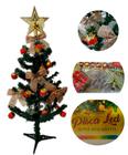 Árvore De Natal 60cm Completa C/ Luzes Pisca Led + Enfeites - Art Christmas