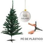 Árvore de natal 60cm verde com 50 galhos e pé de plástico