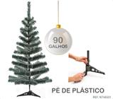 Árvore de natal 90cm nevada com 90 galhos e pé de plástico