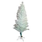 Árvore De Natal Branca 90cm Fibra Óptica 26 Leds Azuis Bivolt Super Saldão!