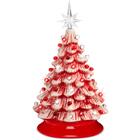 Árvore de Natal de cerâmica Best Choice 15 cm pré-iluminada com 64 luzes