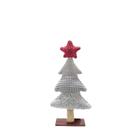 Árvore de Natal de Tricot Bege com Estrela Vermelha 44 cm