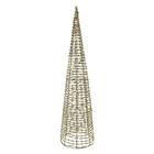 Arvore de Natal Decorativa Cone Com Led 60cm Champanhe