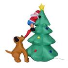 Árvore de Natal inflável 1 8m Decoração para cães de Papai Noel