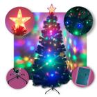 Árvore de Natal LED Fibra Ótica Colorida 150Cm Luzes Bivolt
