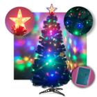 Árvore de Natal LED Fibra Ótica Colorida 90Cm Luzes Multifun