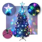 Árvore de Natal LED Fibra Ótica Nevada 150Cm Luzes Colorida - MultiA