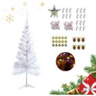 Árvore De Natal Luxo Decorada Completa Com Enfeites Mais Pisca Pisca Color 90cm