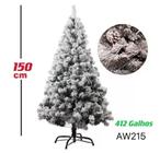 Árvore de Natal Modelo Pinheiro Luxo Canadense 1.20m 90 Galhos Branco Neve  Base de Metal - Dubai Magazine