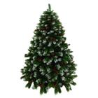 Árvore de Natal Nevada com Cerejas e Pinhas 2,10m 1.156 Hastes