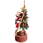 Árvore de Natal Papai Noel Trenzinho Luz Som e Movimento 127cm Bivolt Saldão
