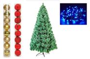 Arvore de Natal Pinheiro Nevada 1,50 metros 138 galhos com enfeites