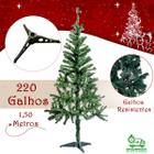 Arvore de Natal Verde 1,50 metros 220 Galhos Linda Pinheiro