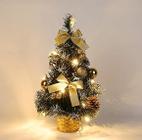 Árvore Natal Mini Artificial Com Luz LED e Cones de Pinheiro
