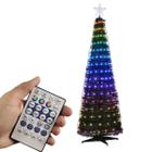 Arvore Natal Natalina Smart App Celular Cascata Pisca Pisca Magica Controle 166 Led RGB Iluminaçao Multicores Decoraçao Festa Loja Evento Porta Casa S