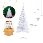 Árvore Para Natal Branca Tradicional Artificial 90cm Com 90 Galhos