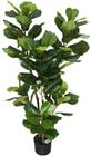 Árvore Planta Ficus Lyrata 120cm Verde Artificial Vaso