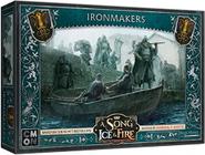 As Crônicas de Gelo e Fogo Miniaturas de Mesa Jogo Ironmakers Unit Box Jogo de estratégia para adolescentes e adultos Idade 14+ 2+ Jogadores Tempo médio de reprodução 45-60 minutos Feito por CMON