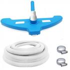 Aspirador Asa Delta Jumbo com 3 Rodas Sem Cabo + Mangueira 6 M para Piscina  Kit 