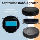 Aspirador De Pó Robô Praticci Preto Usb 3w 3.7v Agratto Limpa Aspira Passa Pano